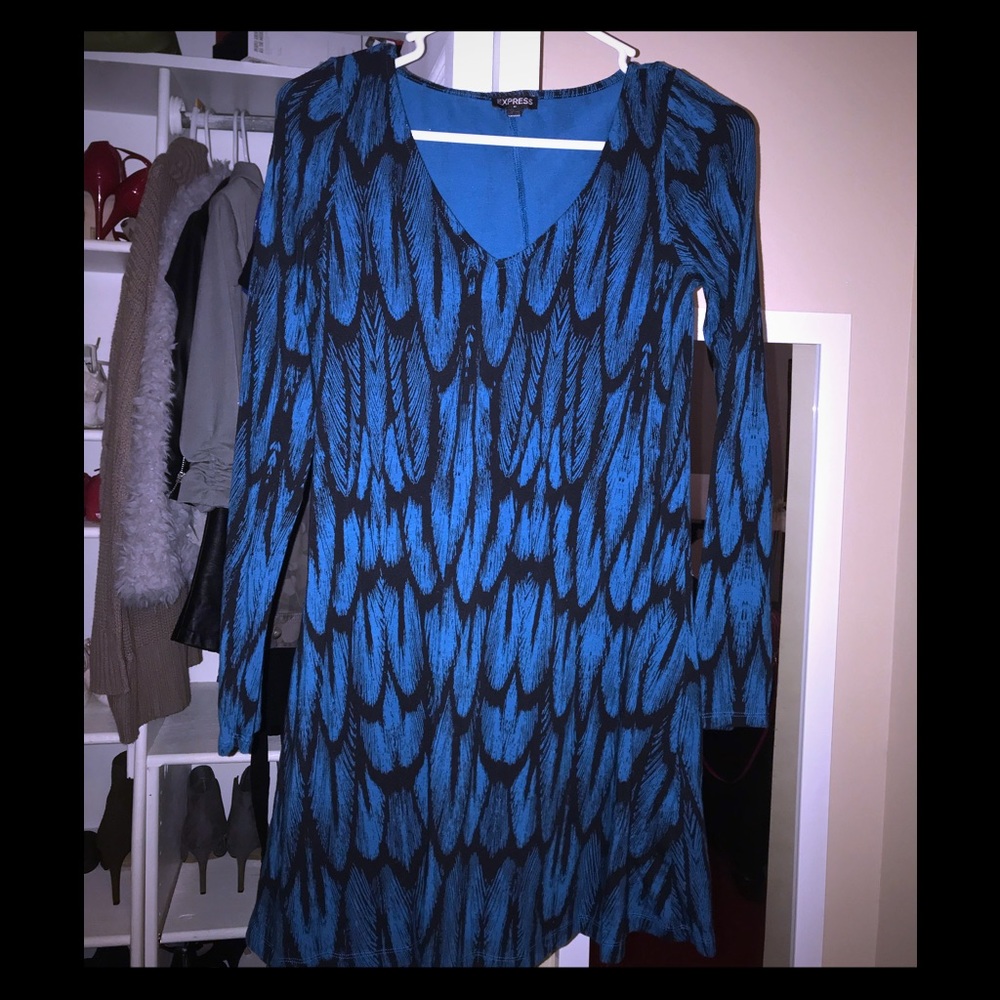 Teal & black Express size XS dress